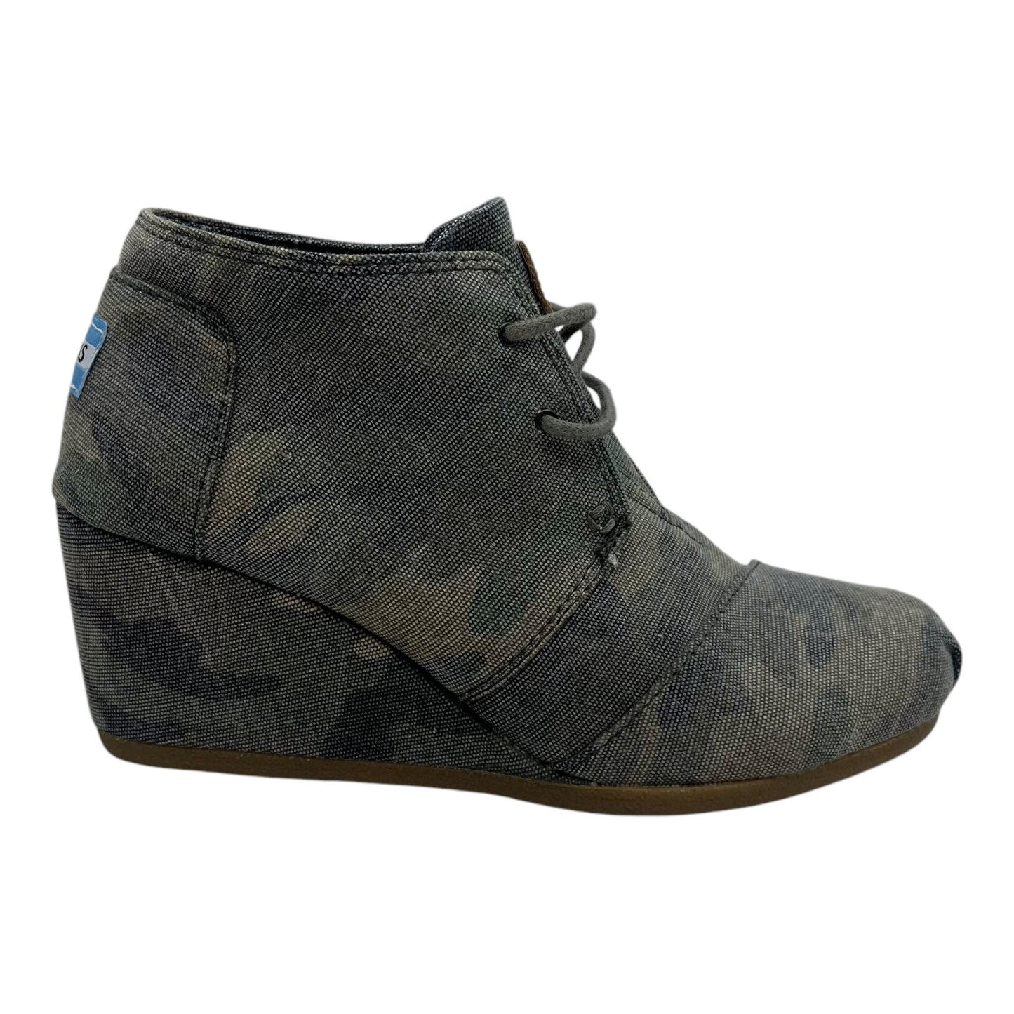 Boots Ankle Heels By Toms In Camouflage Print, Size:7