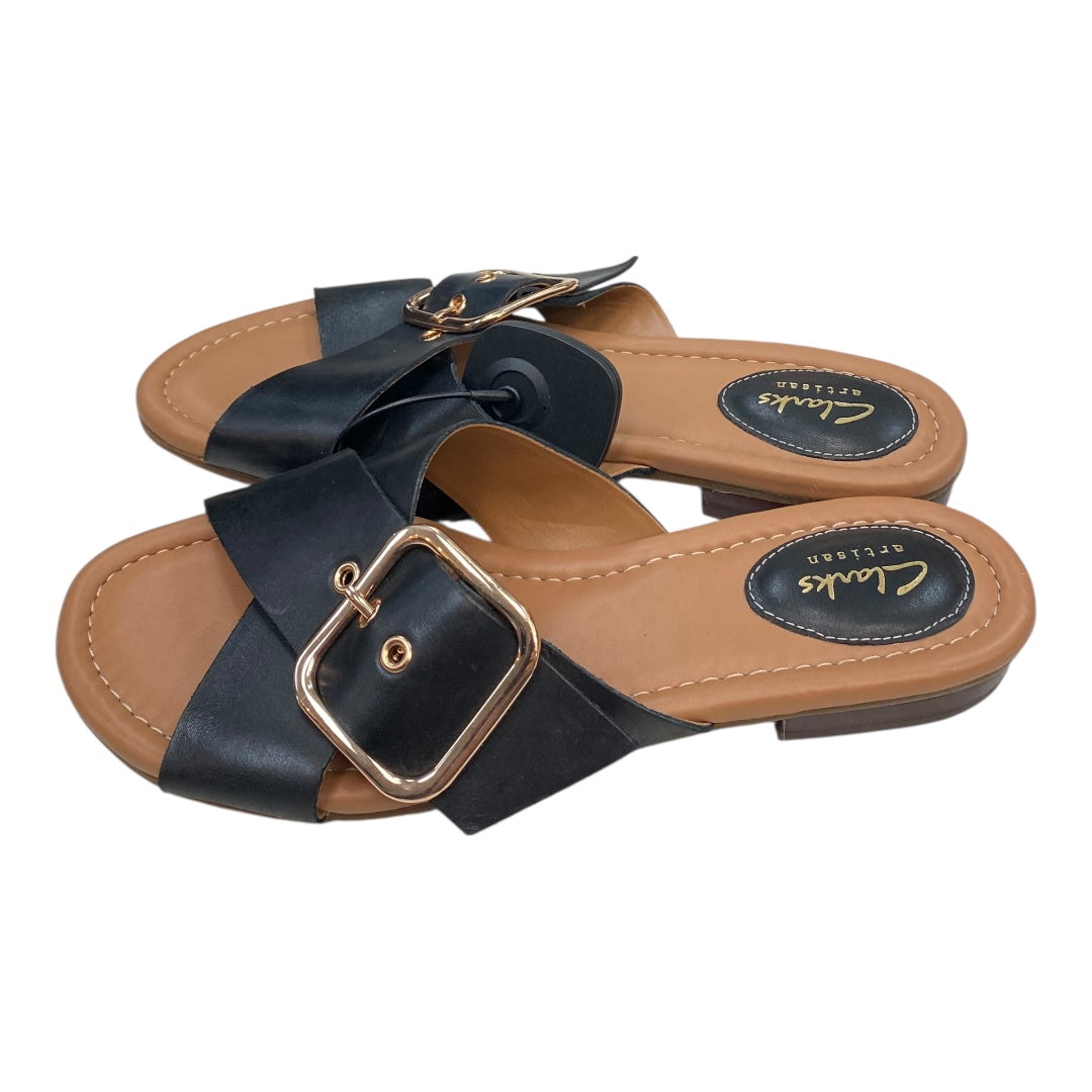 Shoes Flats By Clarks In Black, Size:8