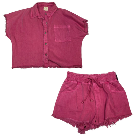 Shorts Set By Fantastic Fawn In Pink, Size:L