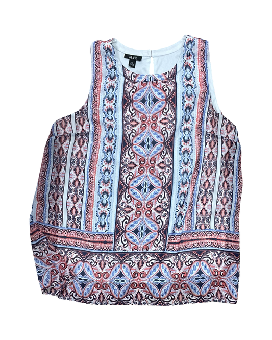 Top Sleeveless By Alyx In Pink & White, Size:Xl
