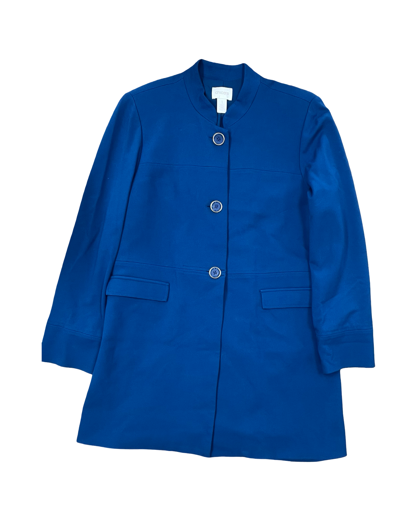 Blazer By Chicos In Blue, Size:M