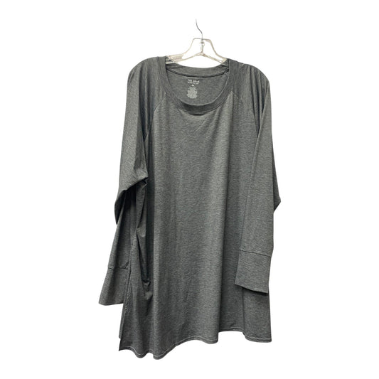 Athletic Top Ls Crewneck By Tek Gear In Grey, Size:3X