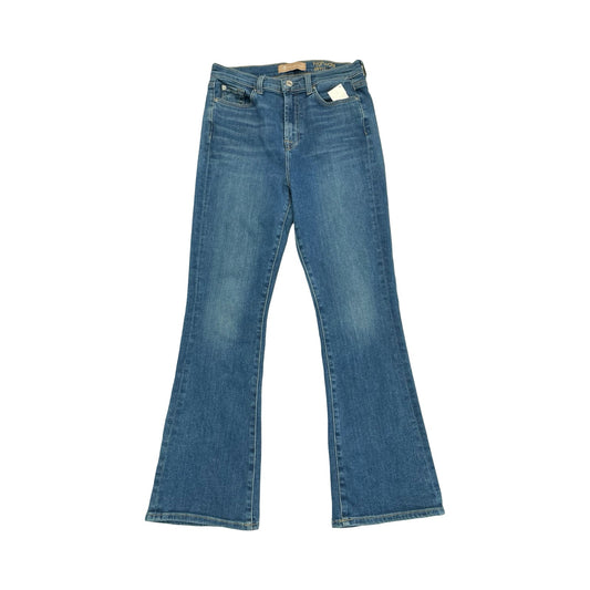Jeans Flared By 7 For All Mankind In Blue Denim, Size:6