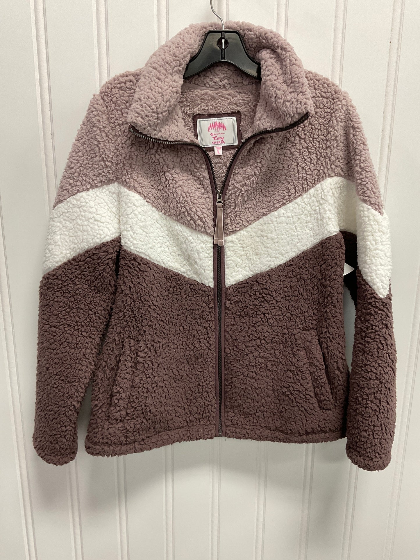 Jacket Faux Fur & Sherpa By Members Mark In Purple, Size:L