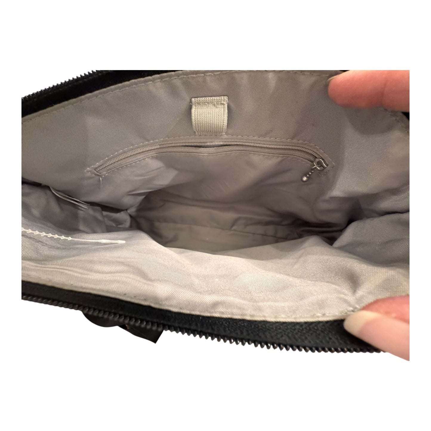 Handbag By Baggallini In Black & Grey, Size:Medium