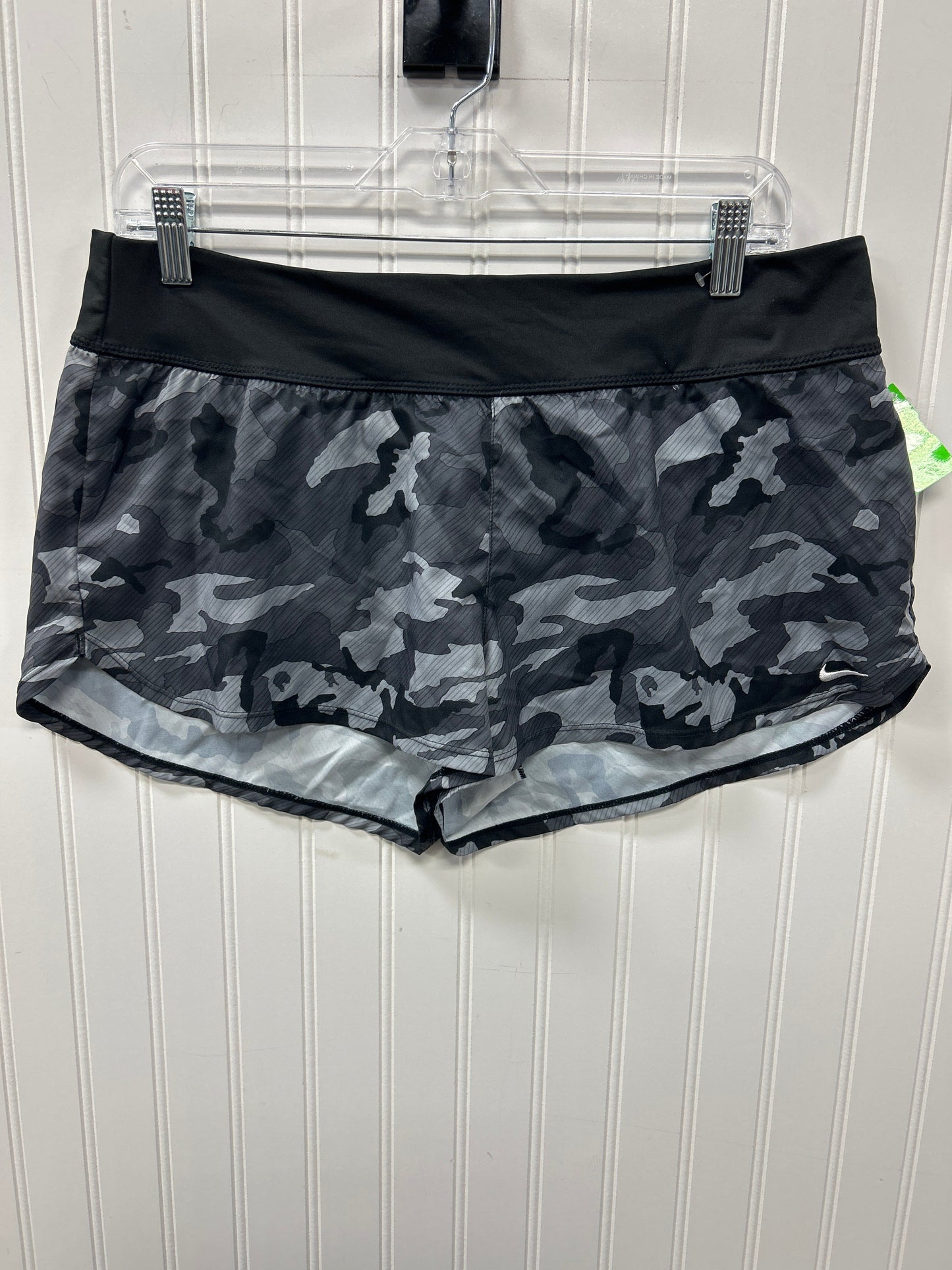 Athletic Shorts By Nike Apparel In Black & Grey, Size:L