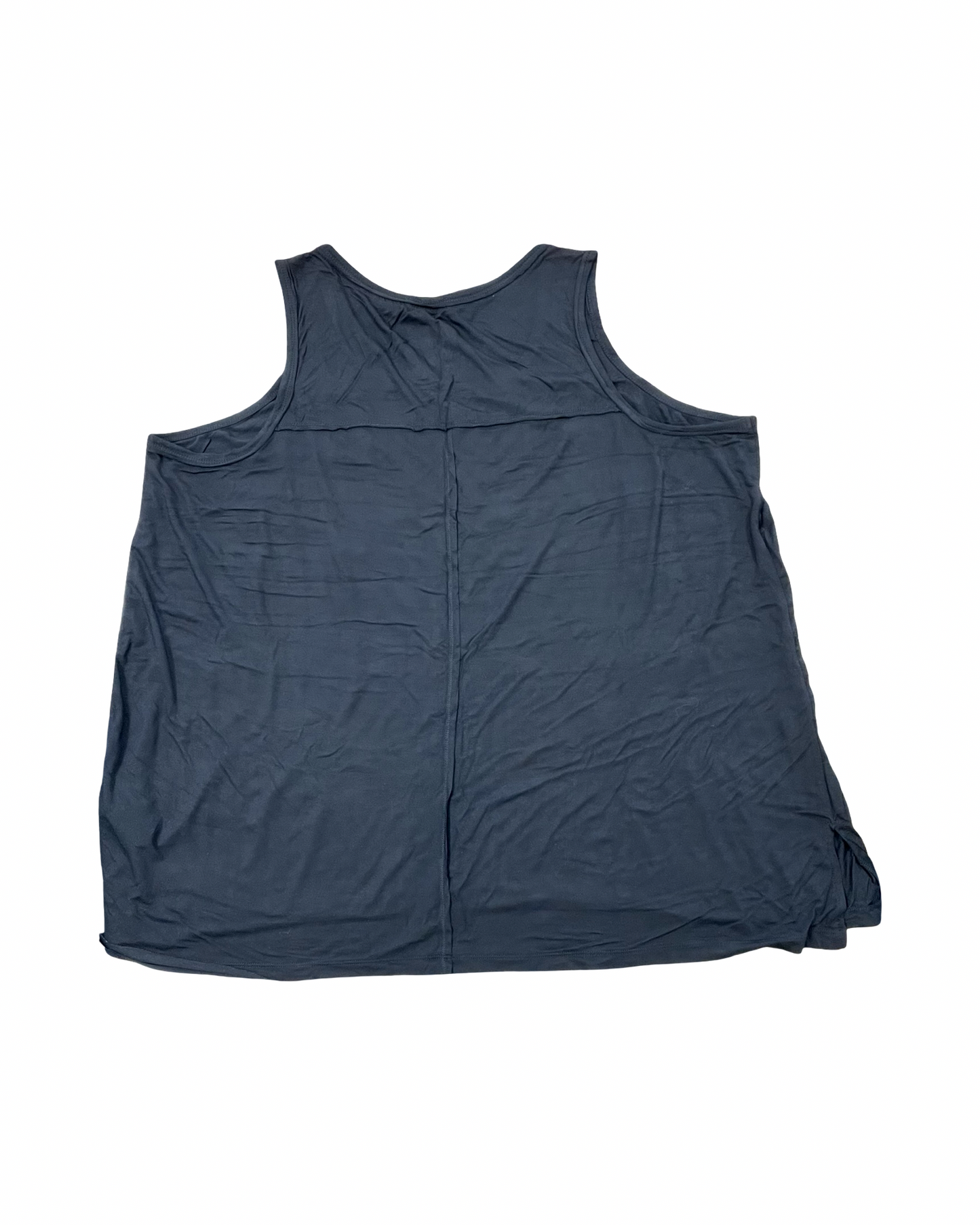 Top Sleeveless By Peace Love World In Black, Size:1X