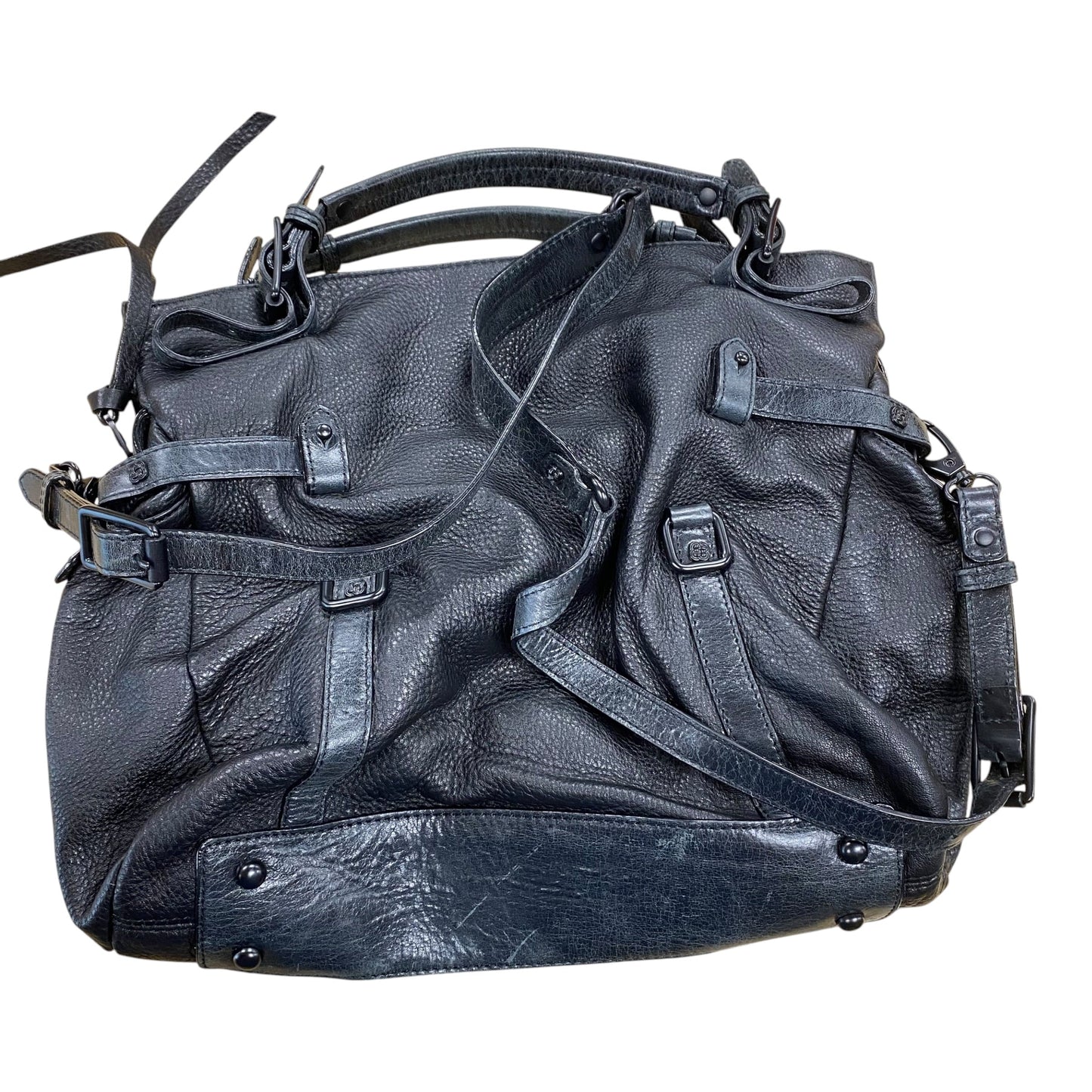 Handbag Leather By Elliot Lucca In Black, Size:Large