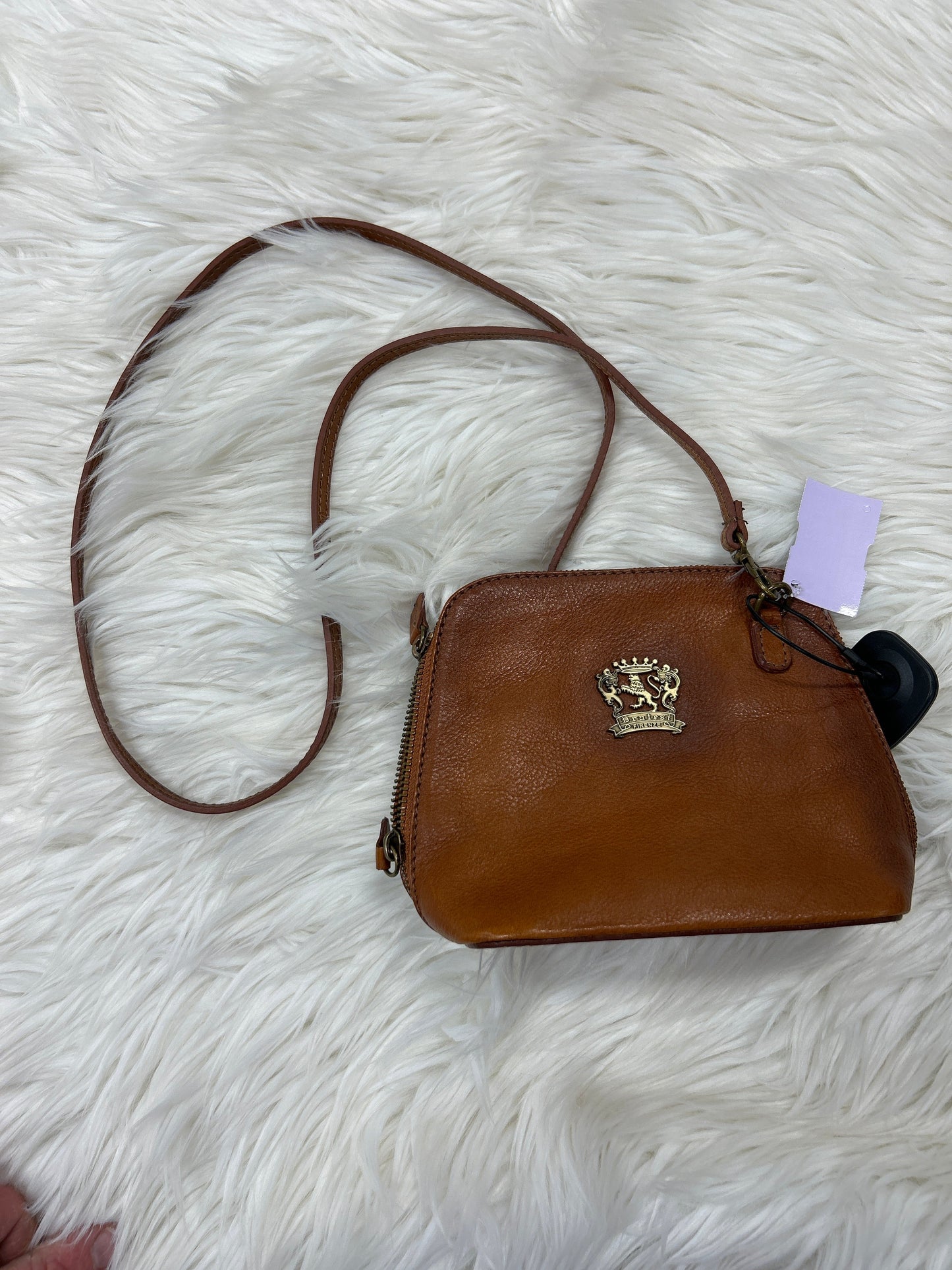 Crossbody Leather By Cmb In Brown, Size:Small