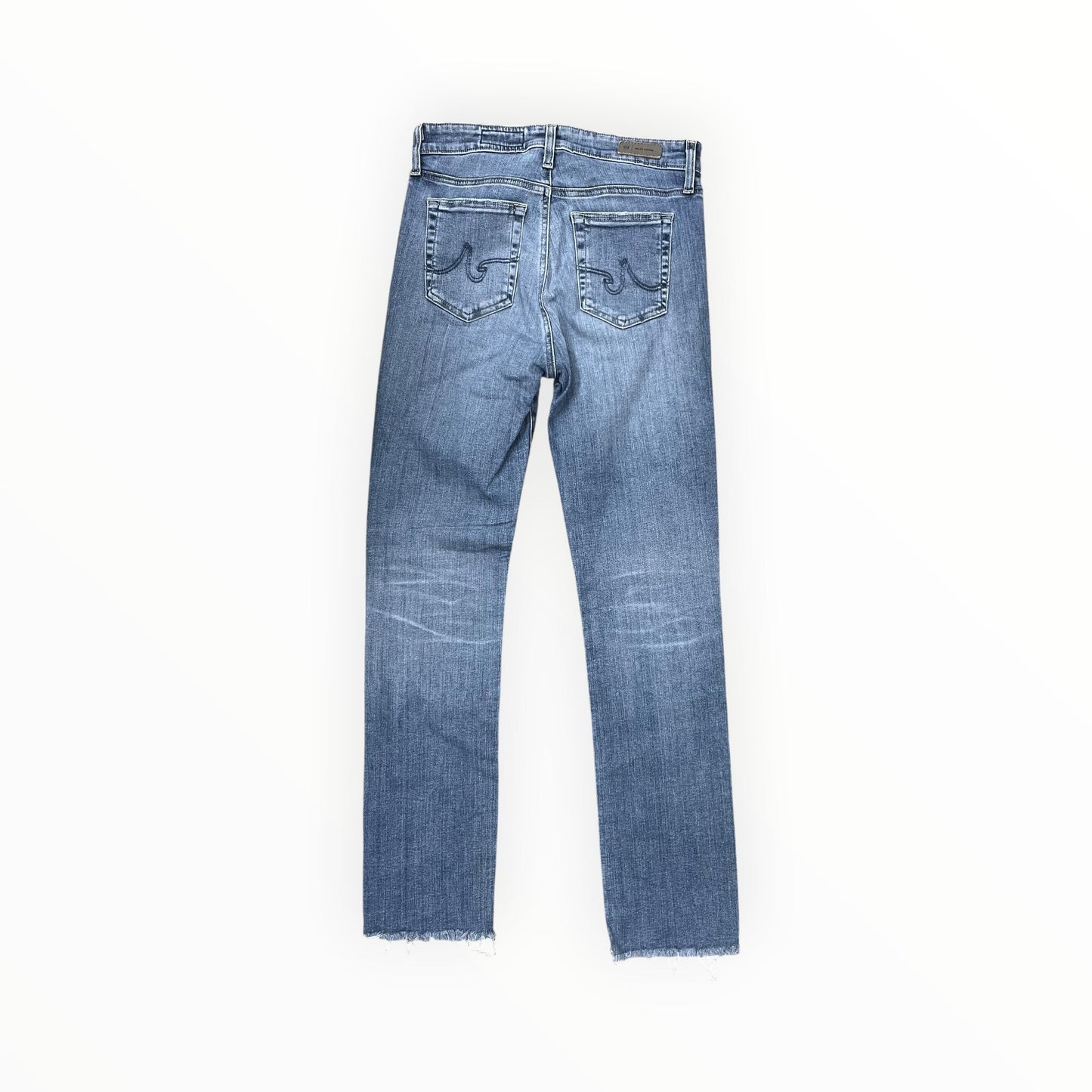 Jeans Straight By Ag Jeans In Blue Denim, Size:4