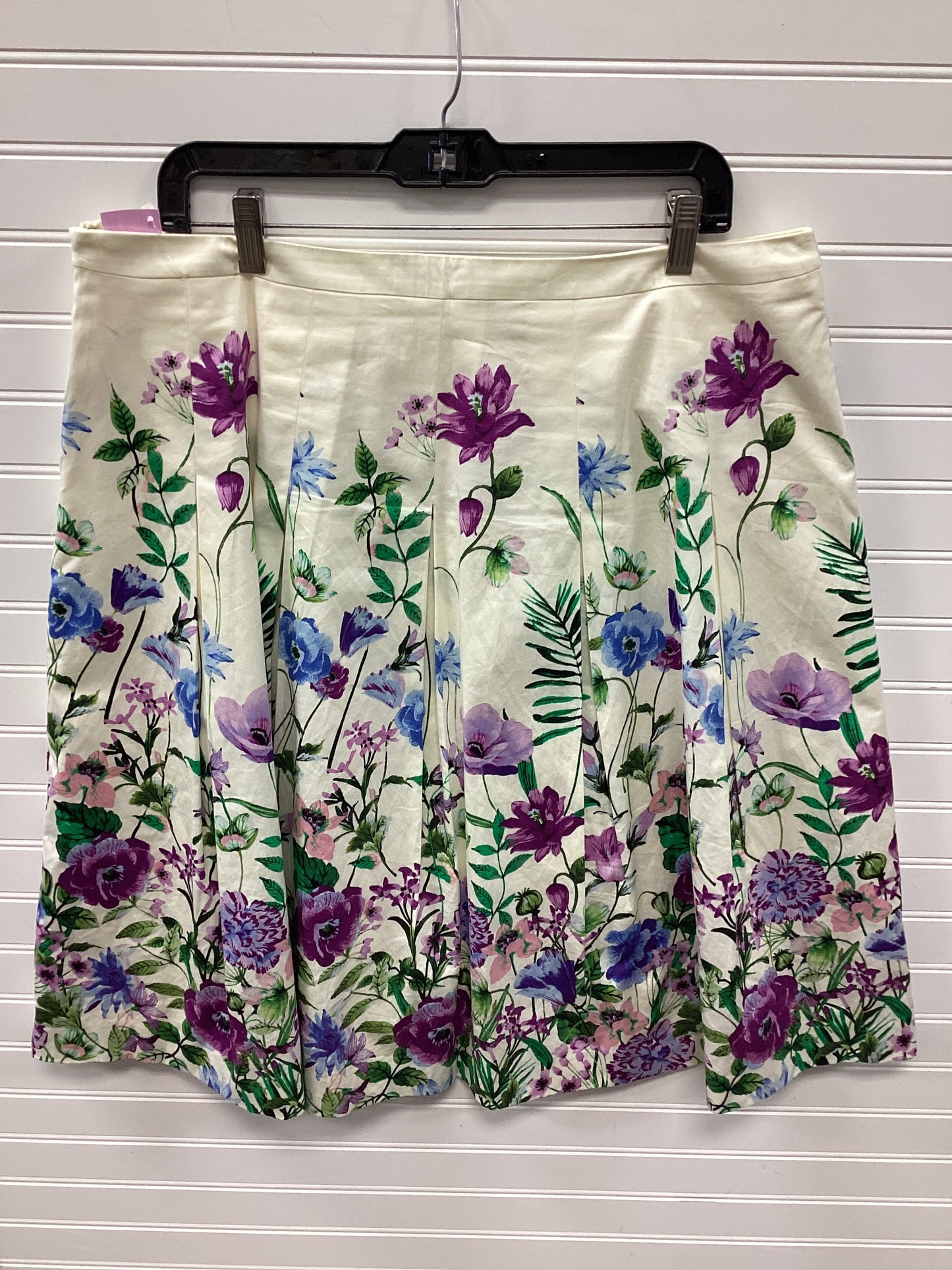 Skirt Midi By Talbots In Cream, Size:14