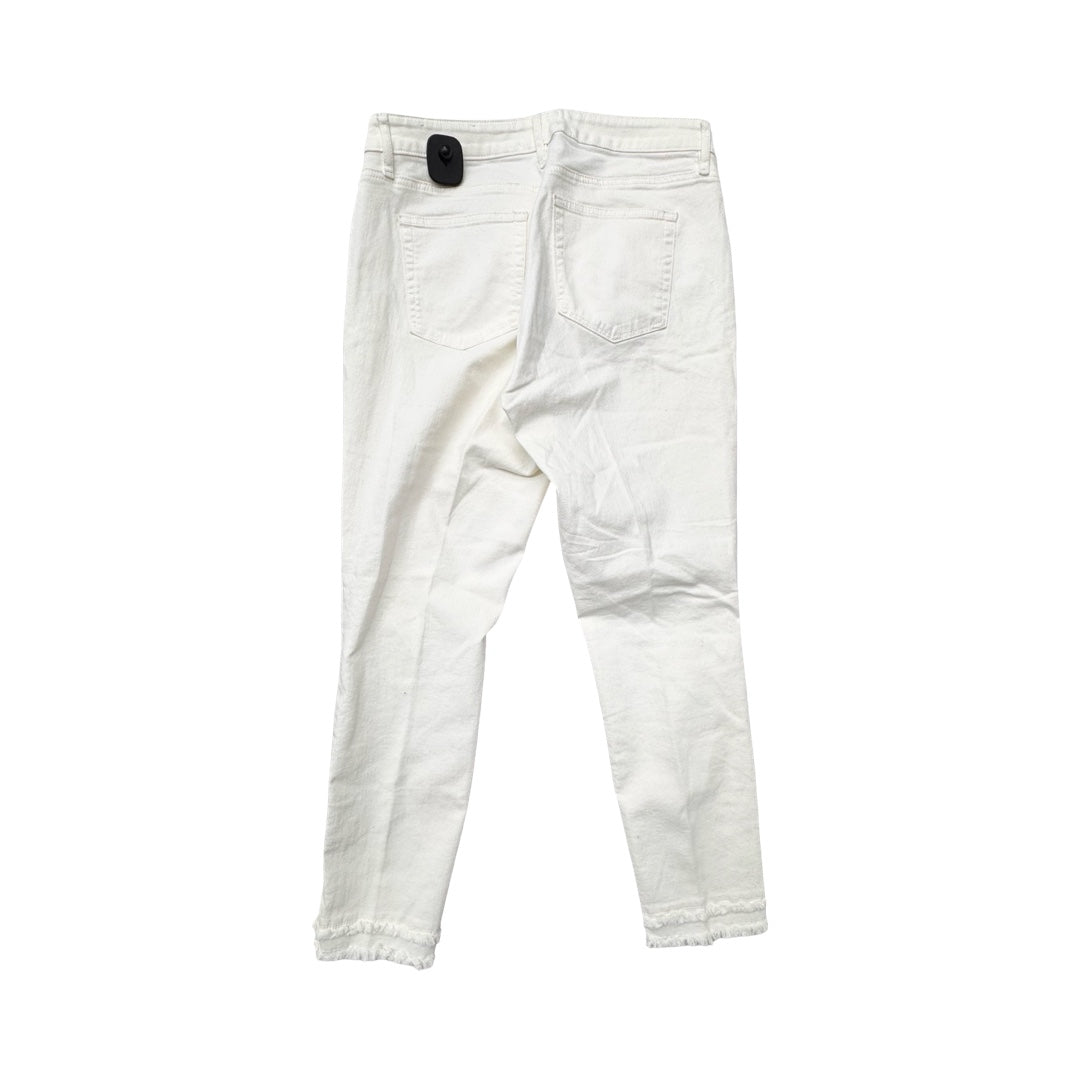 Jeans Skinny By Loft In Cream, Size:10