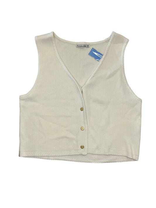 Vest Sweater By Abercrombie And Fitch In Cream, Size:Xxl