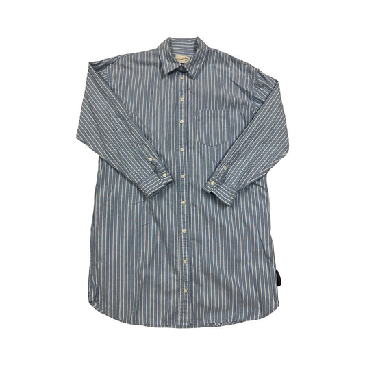 Blouse Ls By Universal Thread In Blue & White, Size:S