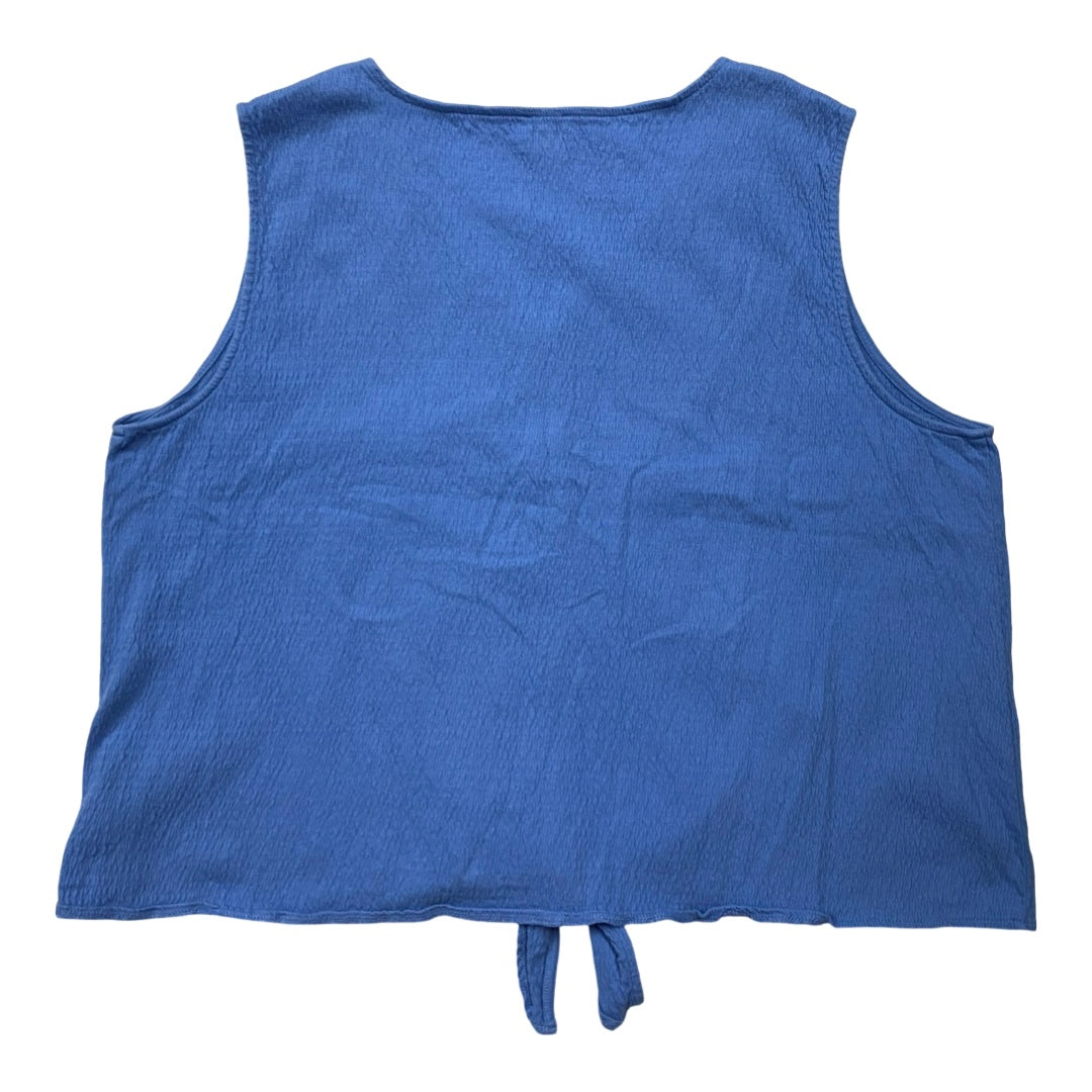 Top Sleeveless By Talbots In Blue, Size:3X