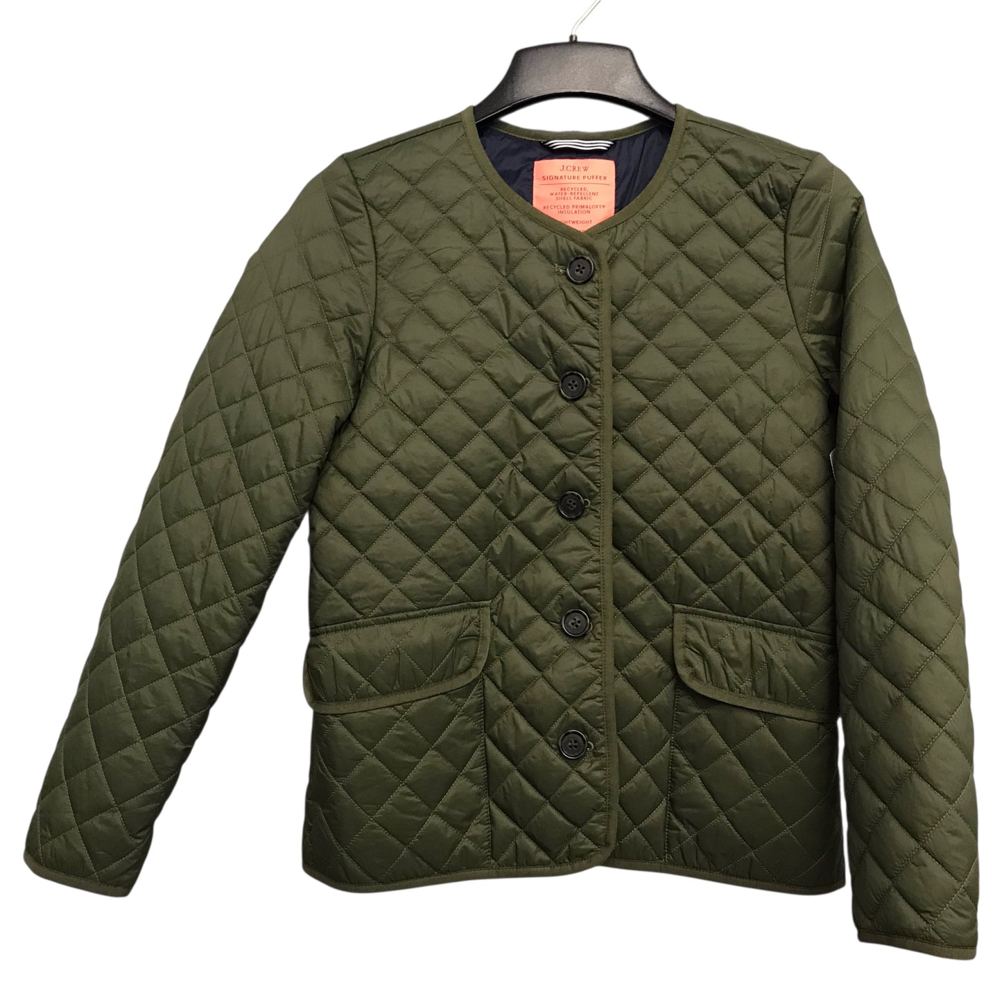 Jacket Puffer & Quilted By J. Crew In Green, Size:Xs