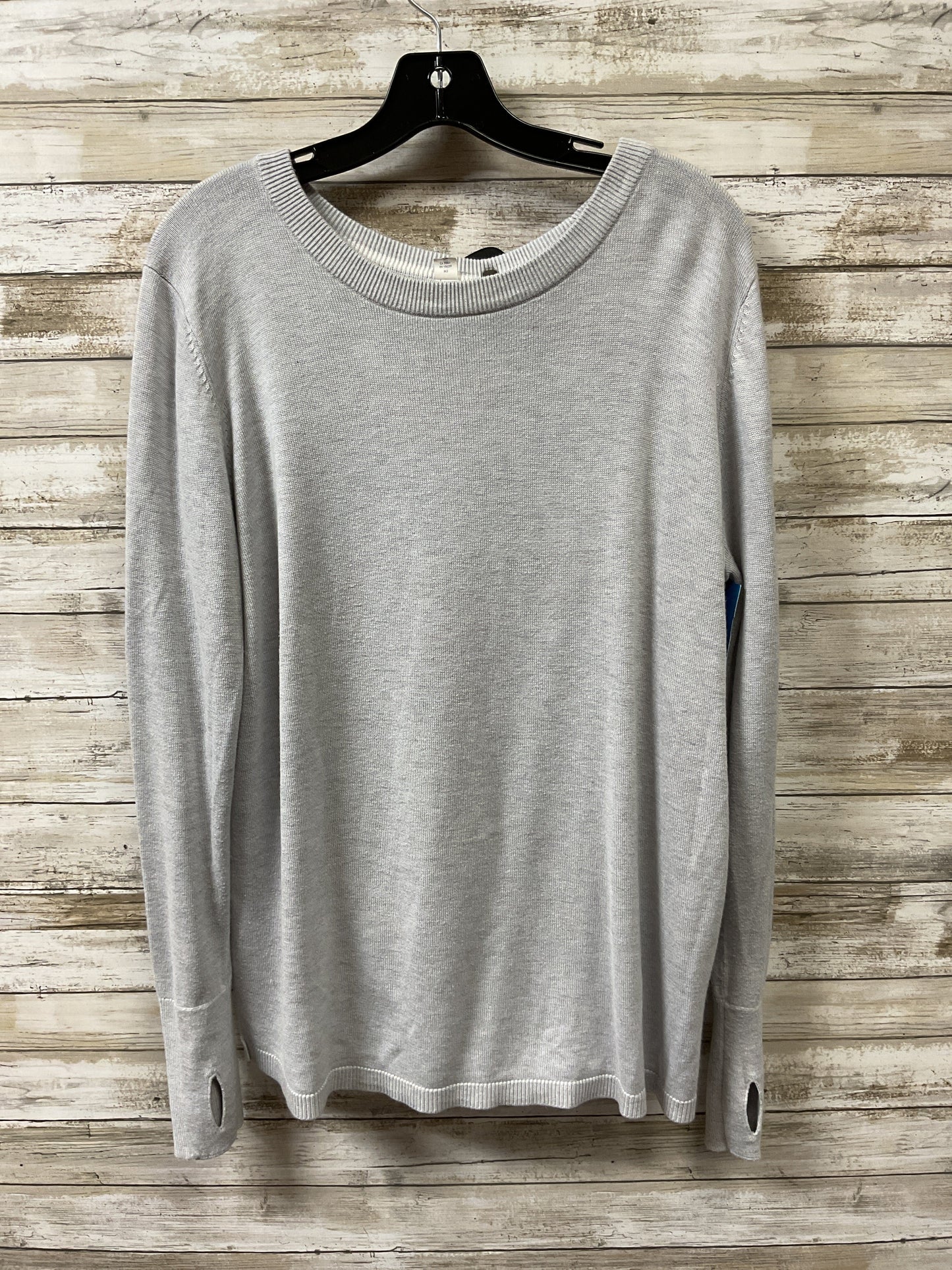 Athletic Top Ls Crewneck By Lululemon In Grey, Size:12