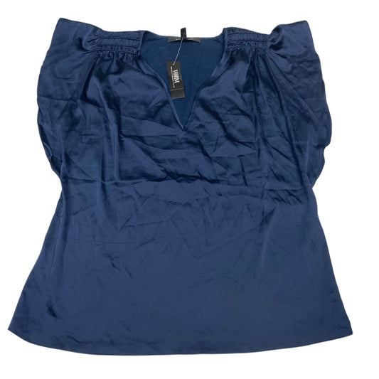 Blouse Sleeveless By White House Black Market In Navy, Size:M