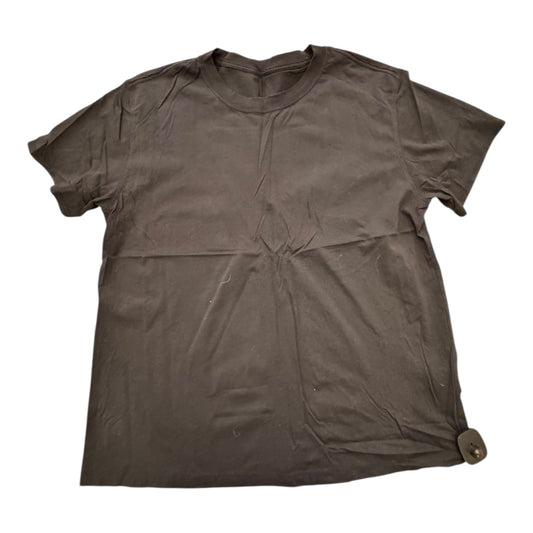 Athletic Top Ss By Lululemon In Black, Size:12