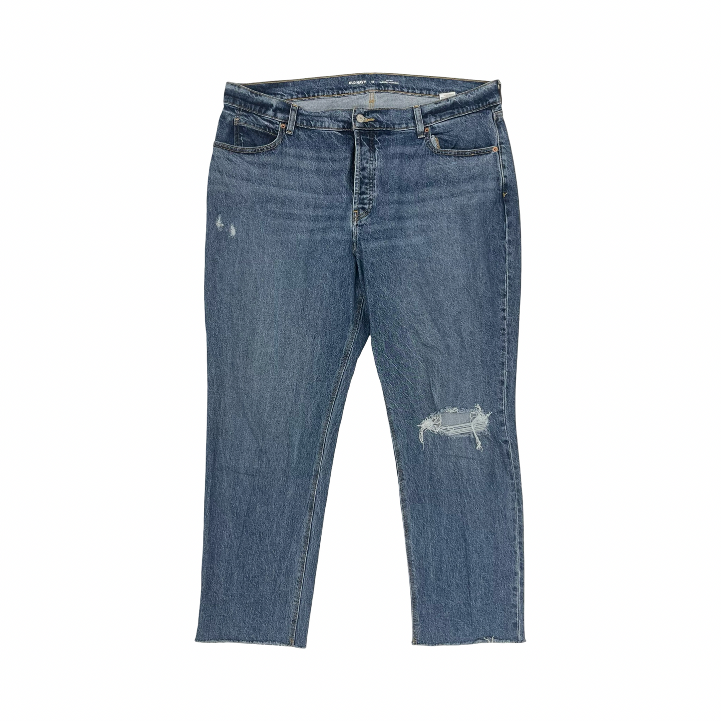 Jeans Straight By Old Navy In Blue Denim, Size:16