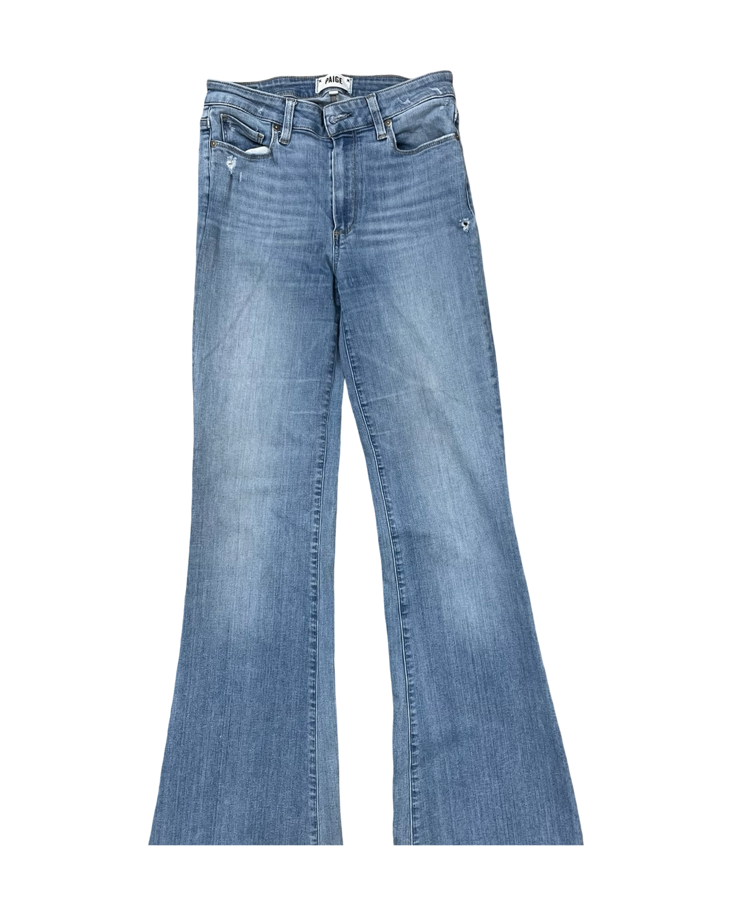 Jeans Flared By Paige In Blue Denim, Size:4