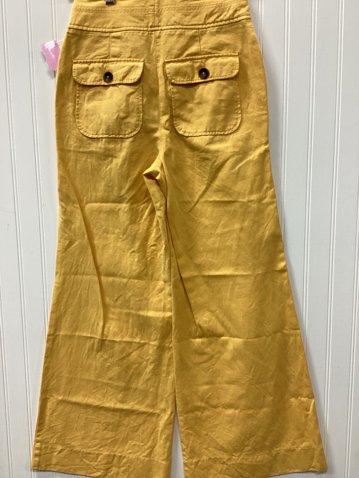 Pants Wide Leg By Boden In Yellow, Size:2P