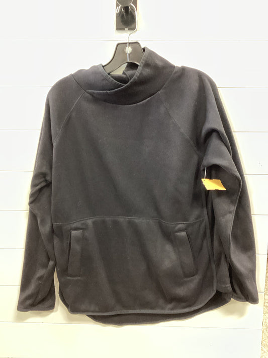 Athletic Top Ls Collar By Tek Gear In Black, Size:L