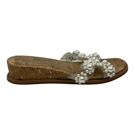 Sandals Flats By Anne Klein In Tan, Size:8