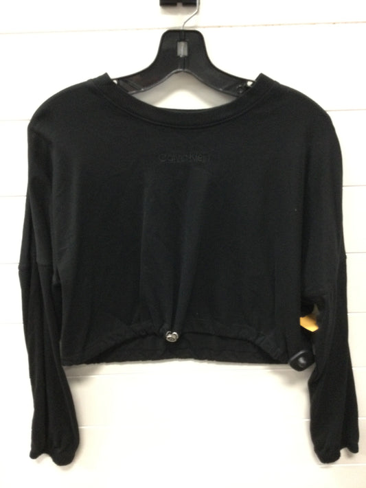 Athletic Top Ls Crewneck By Calvin Klein Performance In Black, Size:M