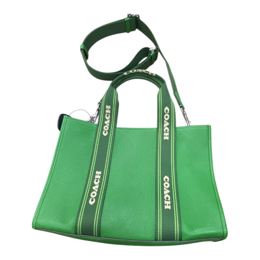 Handbag Designer By Coach In Green, Size:Medium