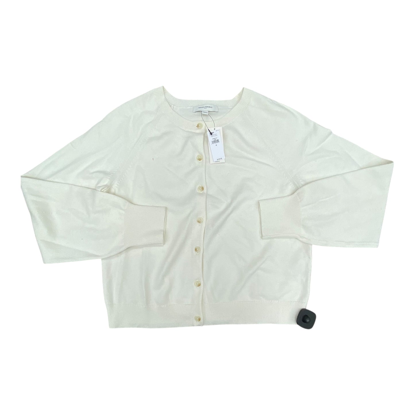 Sweater Cardigan By Banana Republic In White, Size:M