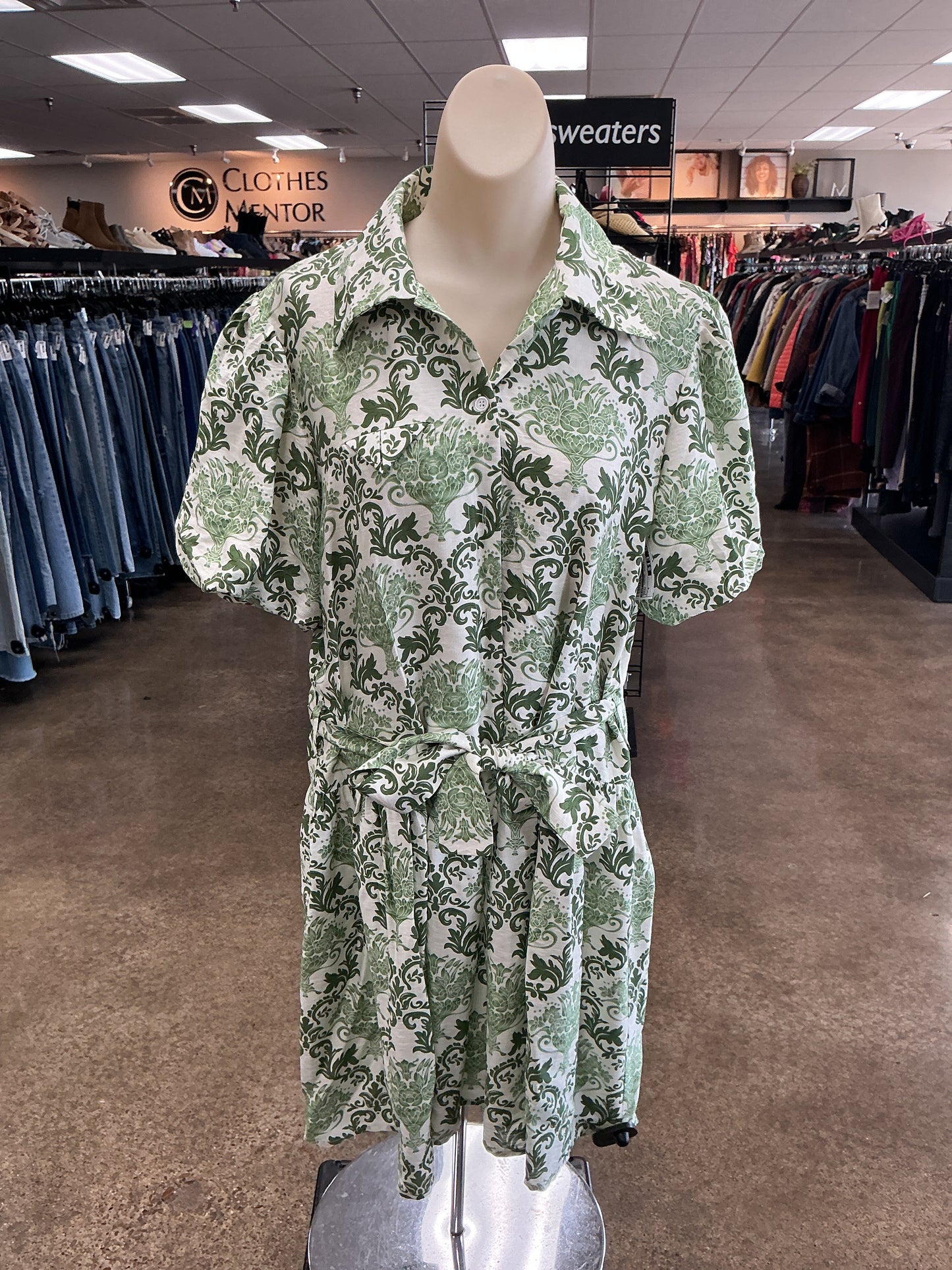 Dress Casual Short By Bibi In Green, Size:S