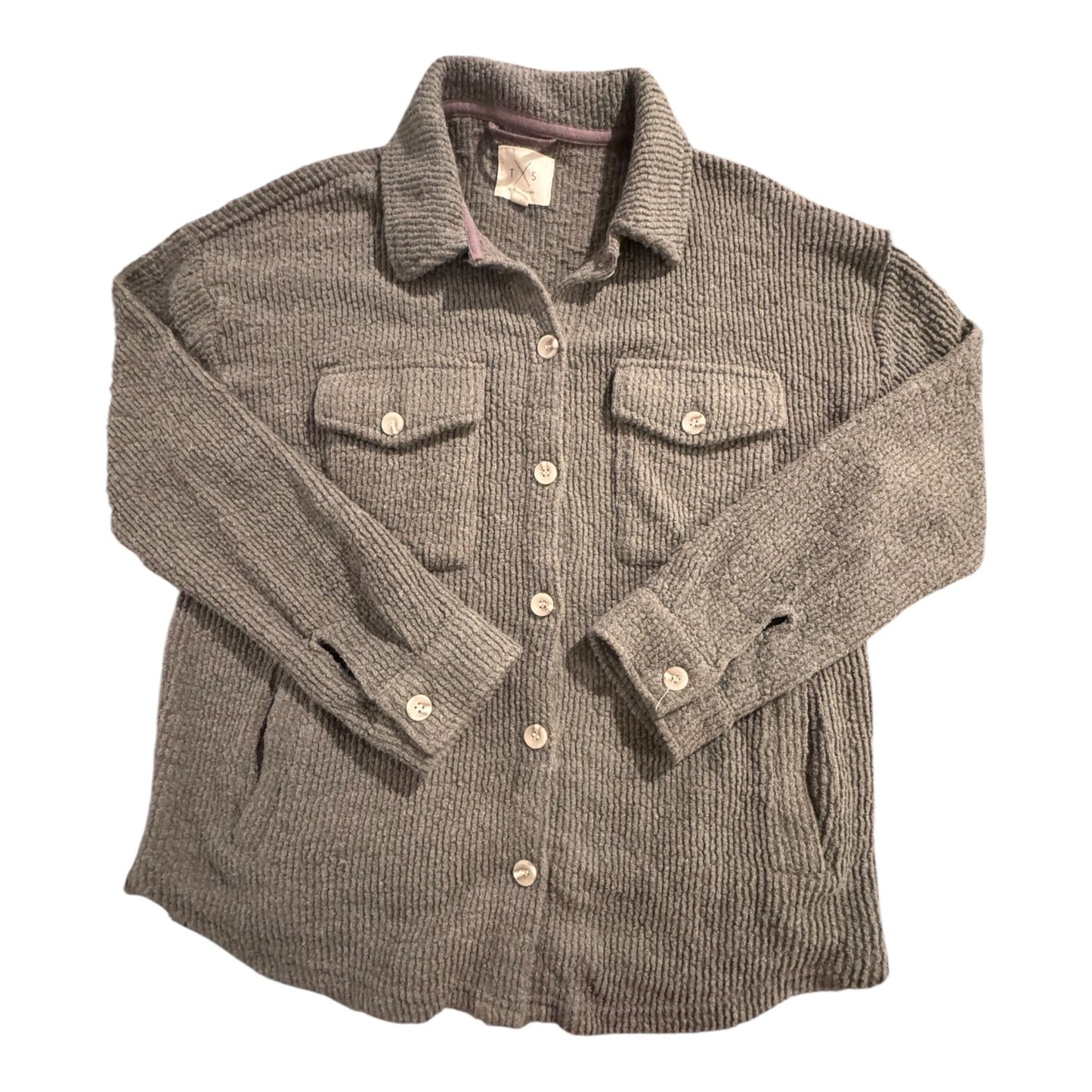 Jacket Shirt By Thread And Supply In Purple, Size:M