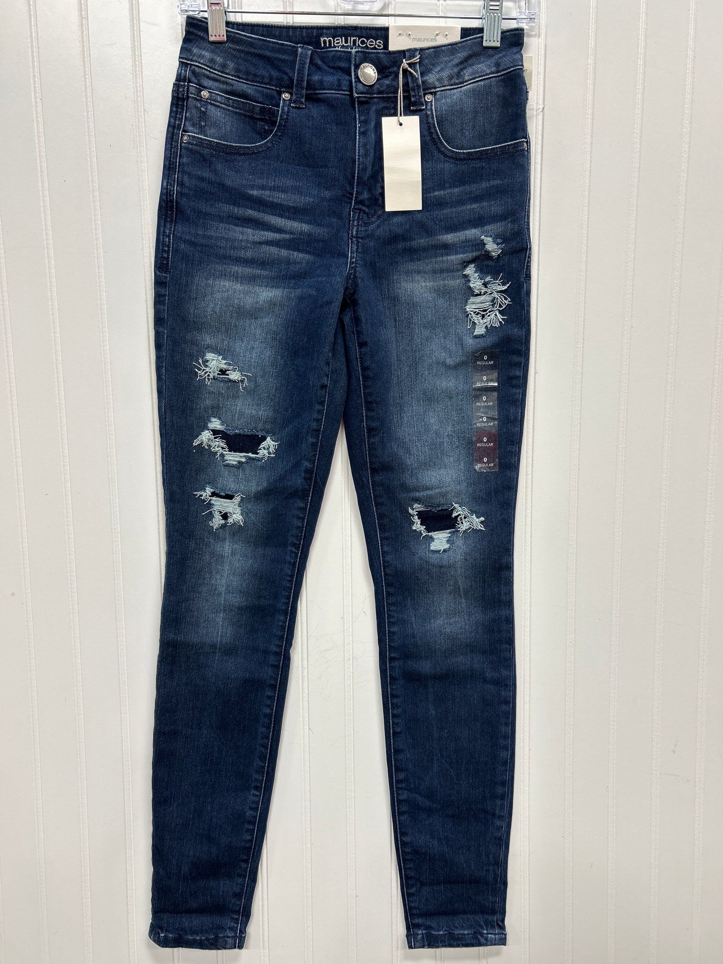 Jeans Skinny By Maurices In Blue Denim, Size:0