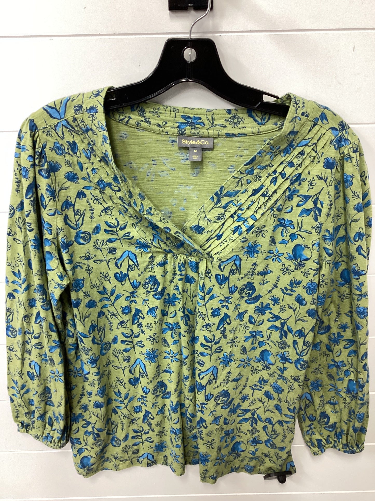 Top Ls By Style And Company In Green, Size:M
