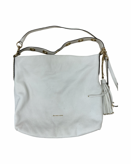 Handbag Designer By Michael Kors In White, Size:Large