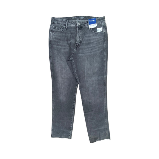 Jeans Straight By Old Navy In Black Denim, Size:12