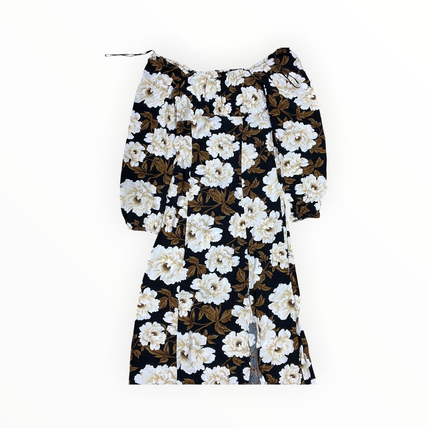 Dress Casual Midi By Old Navy In Brown & Cream, Size:M
