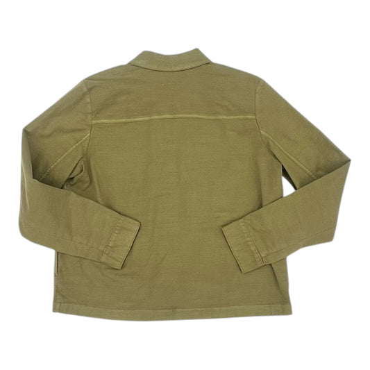 Jacket Denim By J. Jill In Green Denim, Size:S