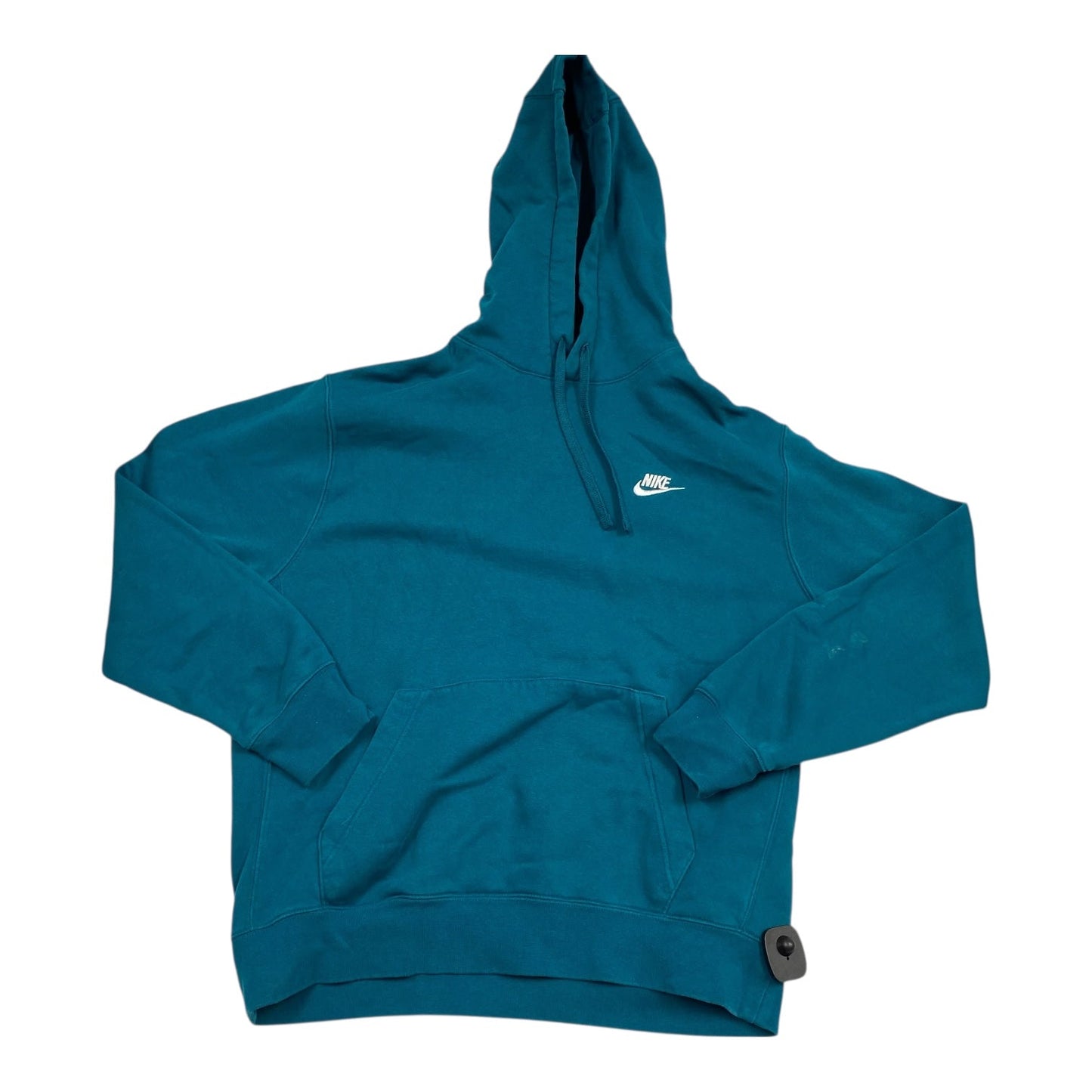 Sweatshirt Hoodie By Nike In Teal, Size:L