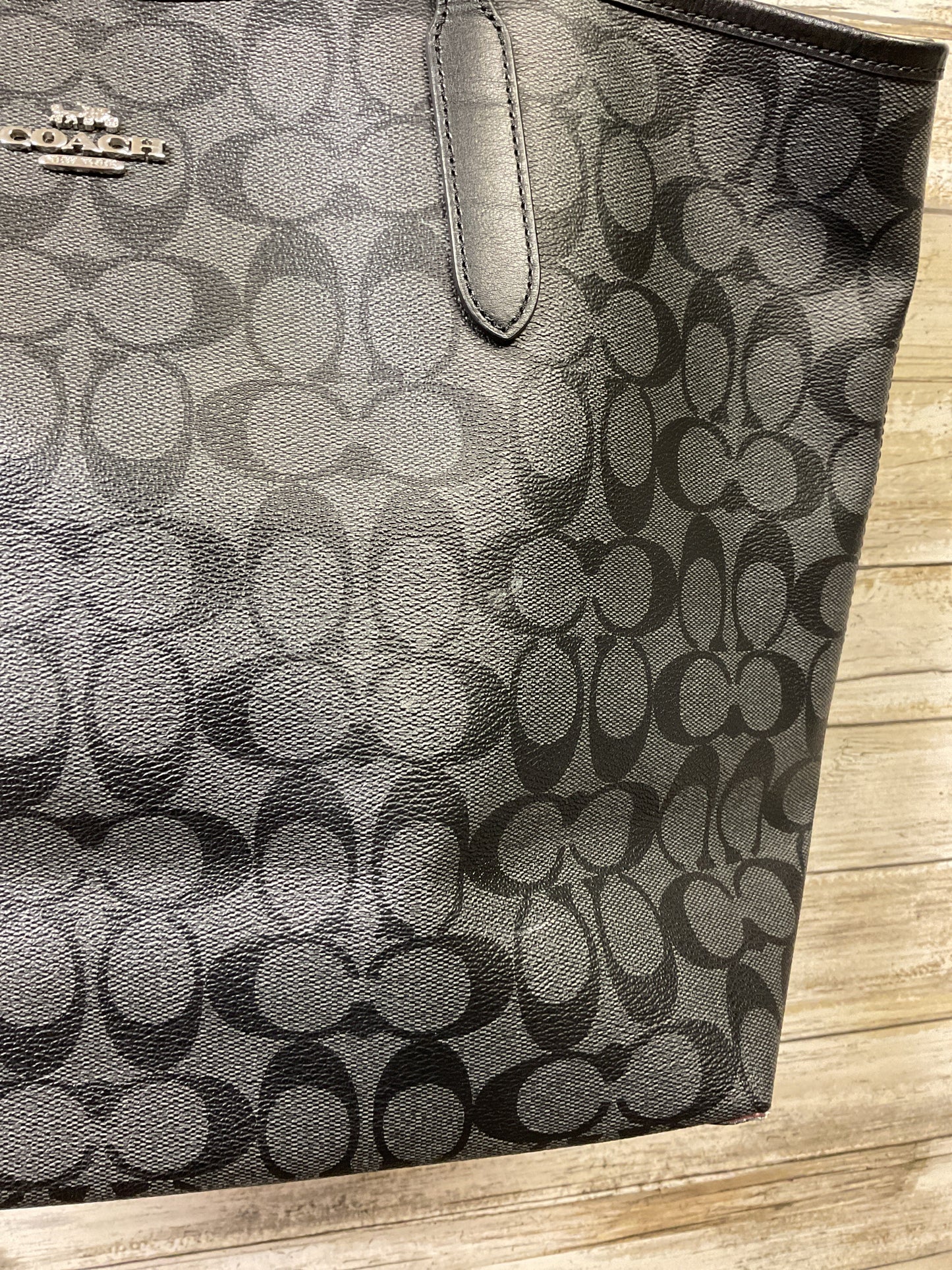 Handbag Designer By Coach In Grey, Size:Large -as is