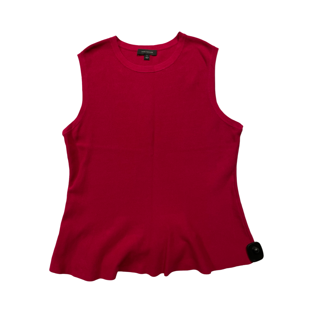 Top Sleeveless By Ann Taylor In Pink, Size:Xl