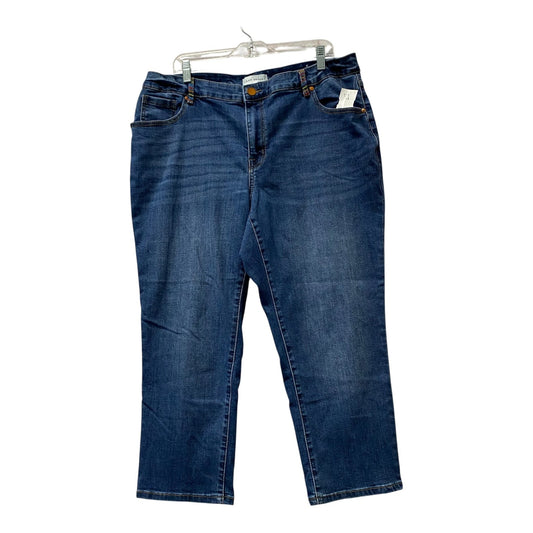 Jeans Straight By Lane Bryant In Blue Denim, Size:18