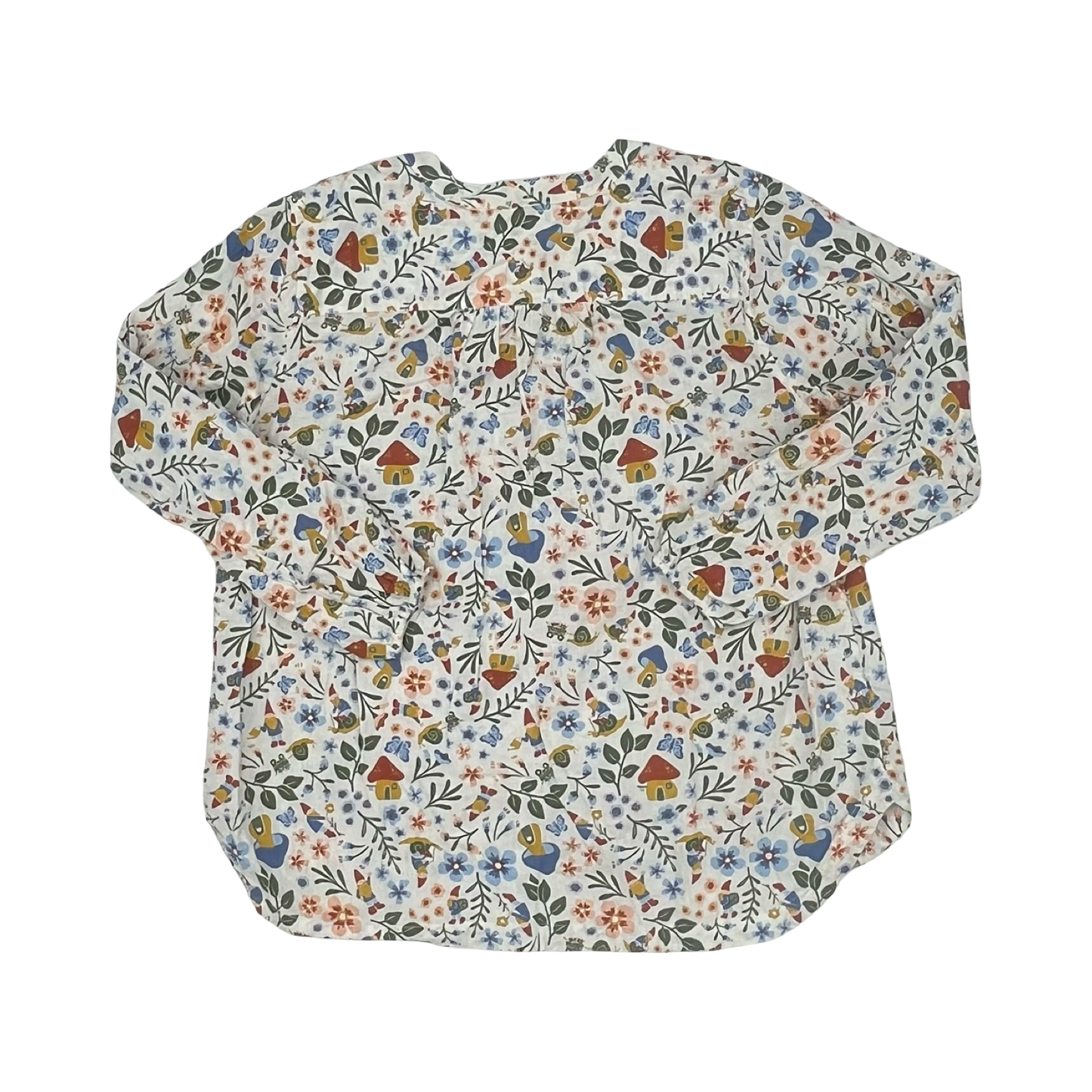 Blouse Ls By Duluth Trading In Floral Print, Size:Xxl