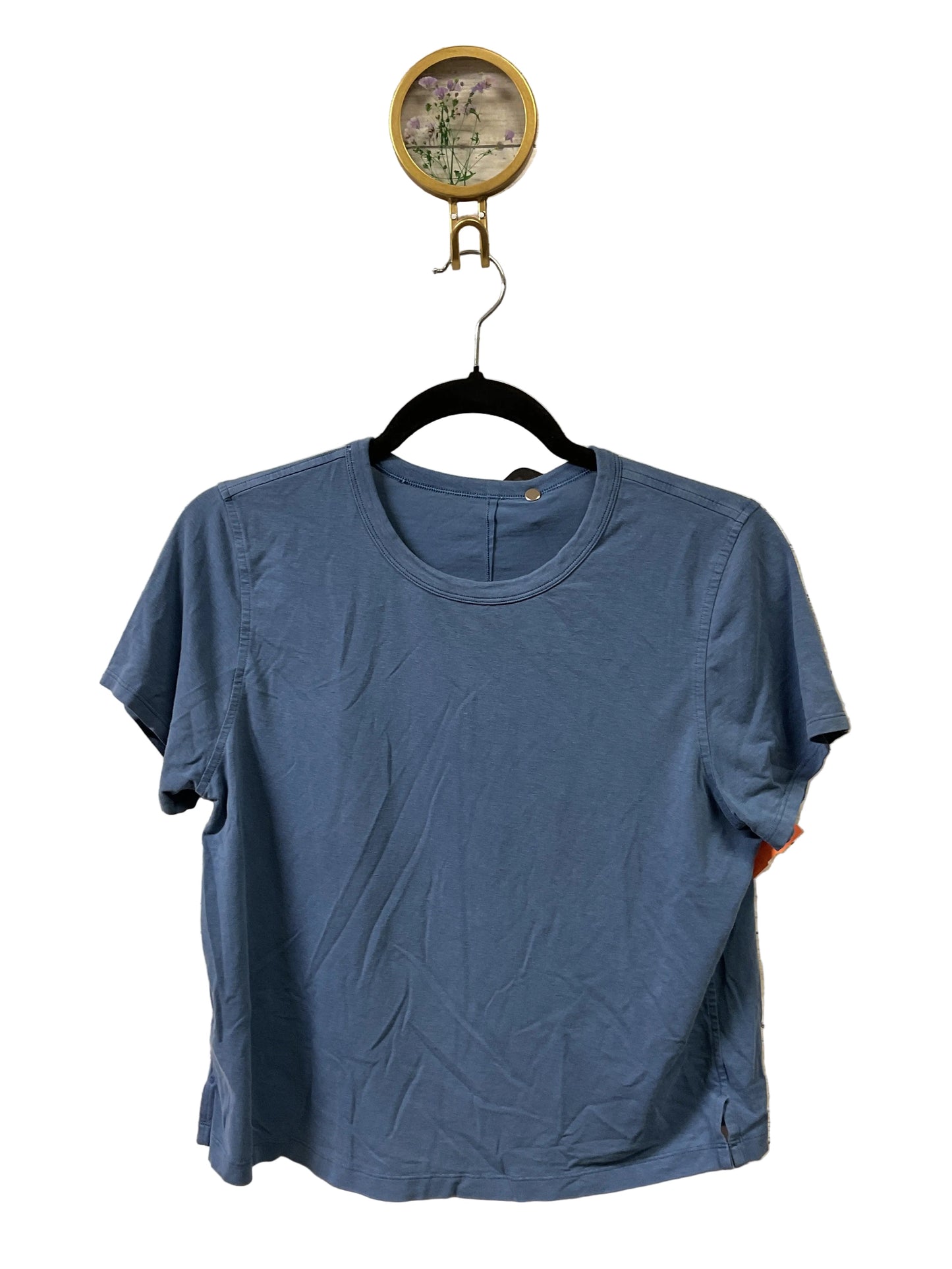 Athletic Top Ss By Lululemon In Blue, Size:S