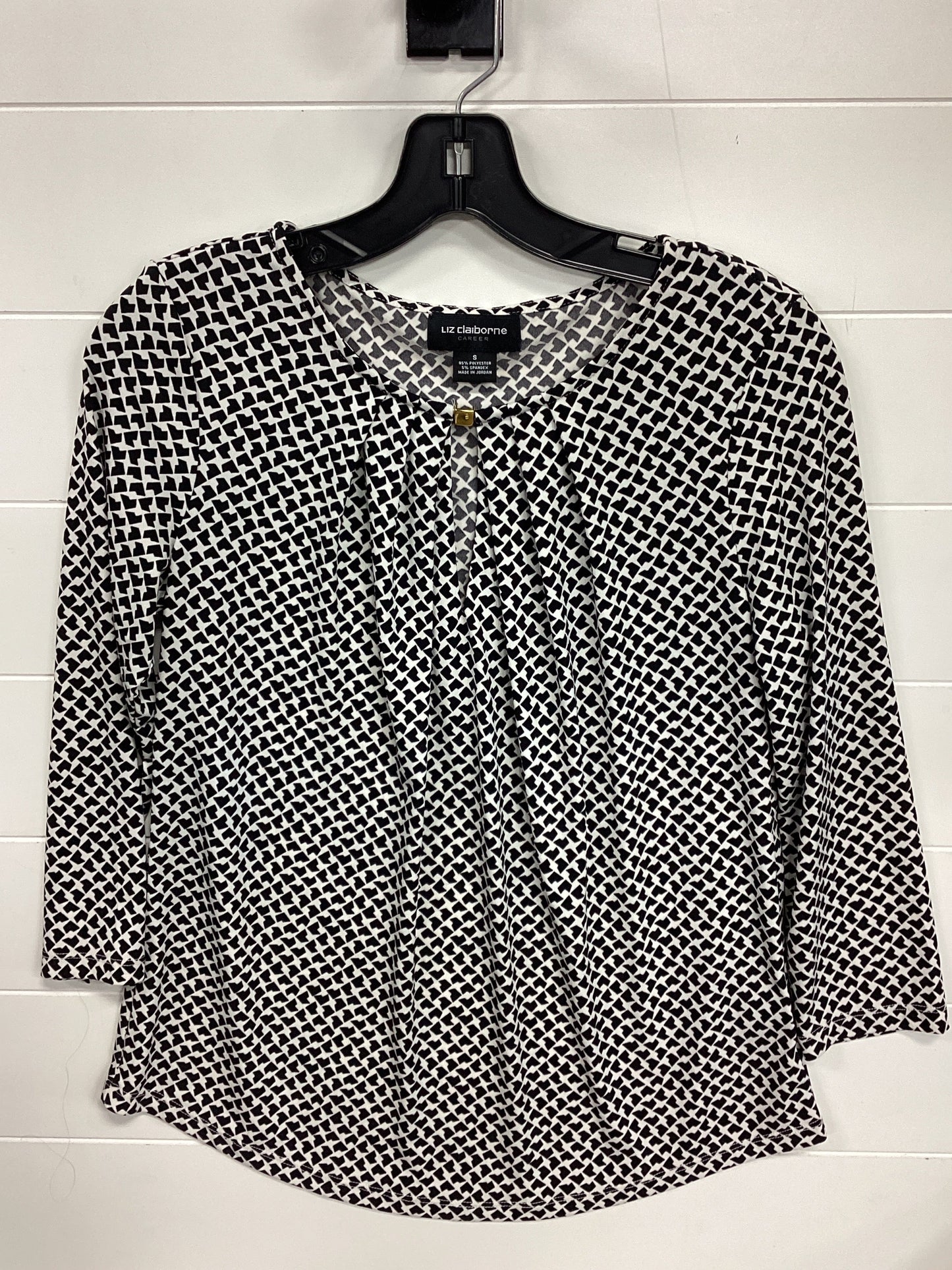 Top Ls By Liz Claiborne In Black & White, Size:S