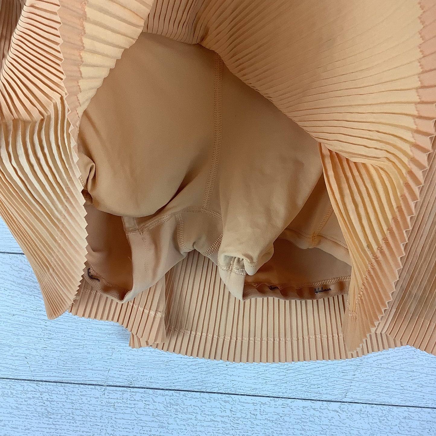 Athletic Skort By Lululemon In Orange, Size: 4