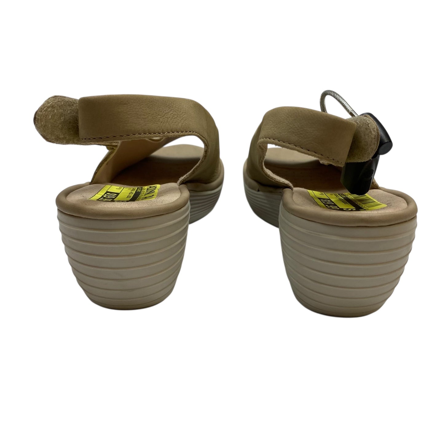 Sandals Heels Wedge By Clarks In Tan, Size:8