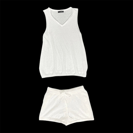 Shorts Set By Just Quella -  In White, Size: M