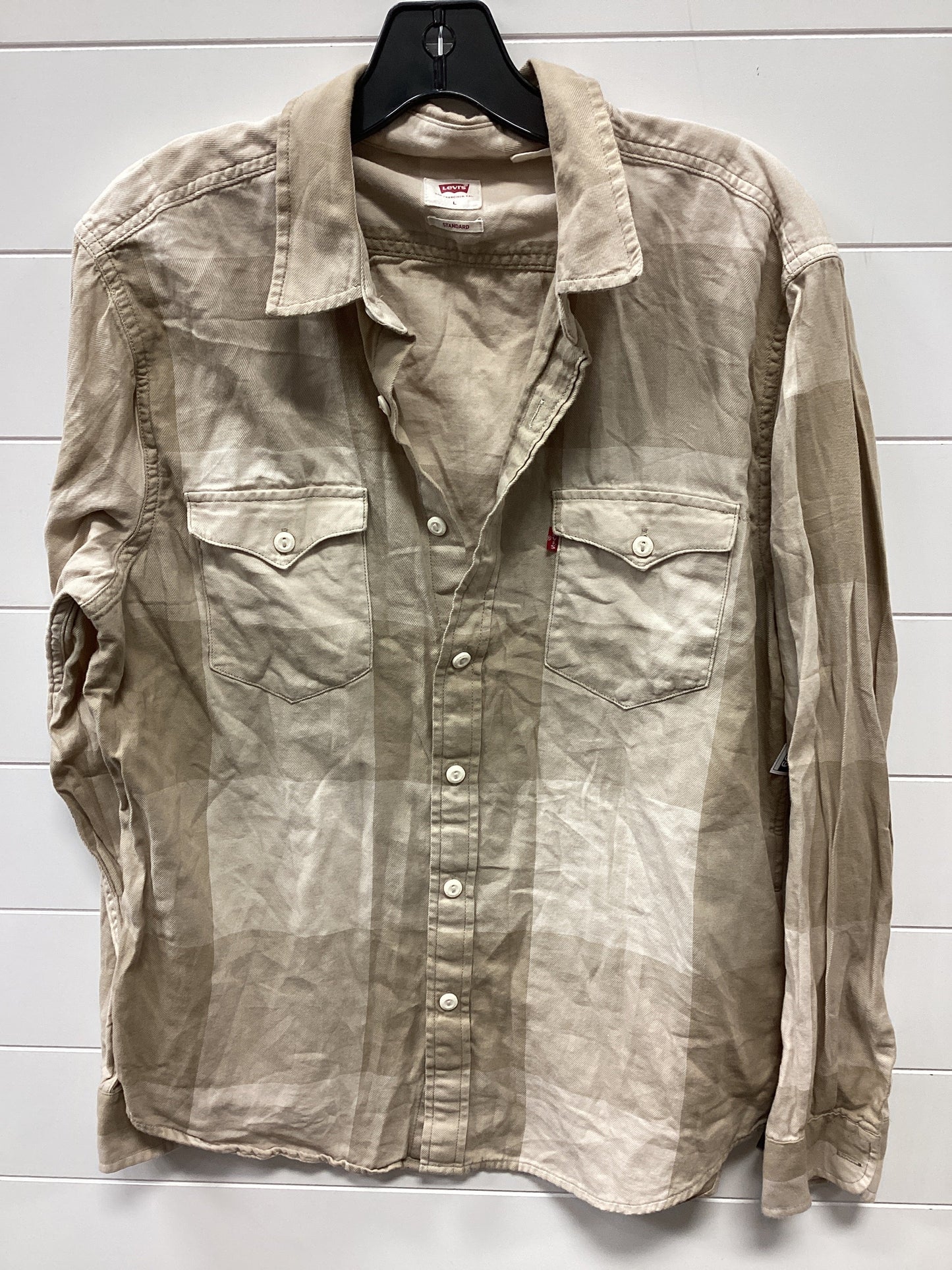 Top Ls By Levis In Tan, Size:L